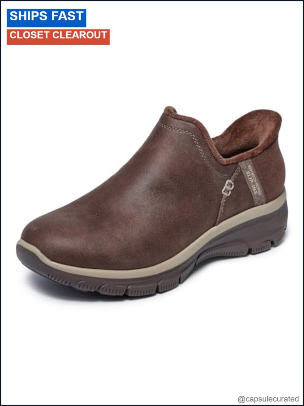 Women's Slip-On Ankle Boots Faux Leather Faux Fur Lining Memory Foam